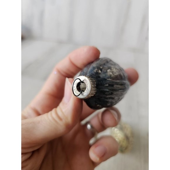 Vintage radko shiny Brite spiral acorn glass ornament set Xmas tree - Picture 8 of 12